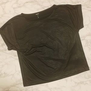 Buffalo Leather Look “Sleeky Chic” Top - Size L